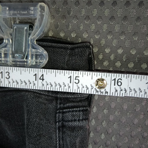 Levis 505 Jeans Womens 8 Black Gray Straight Leg Denim Zip Fly Classic Washed - Picture 14 of 15